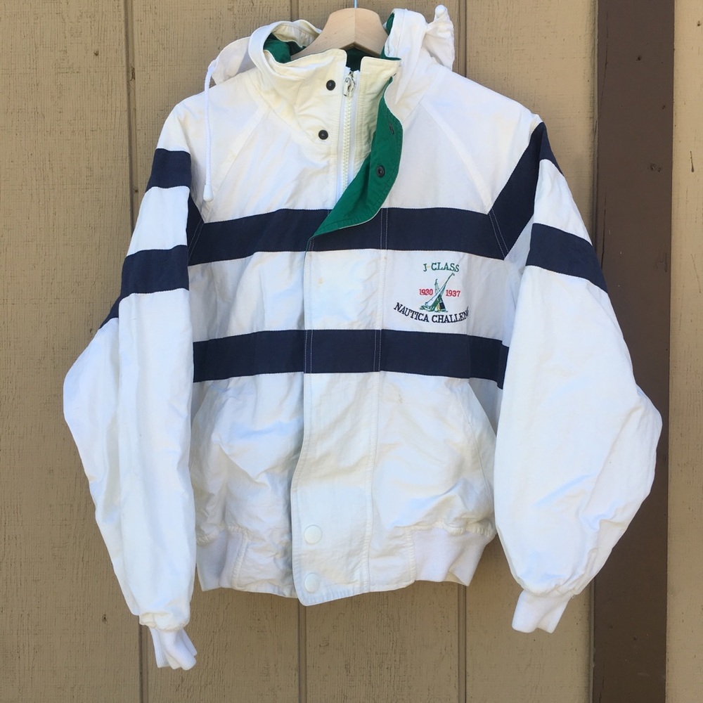 Vtg nautica j class zip up windbreaker